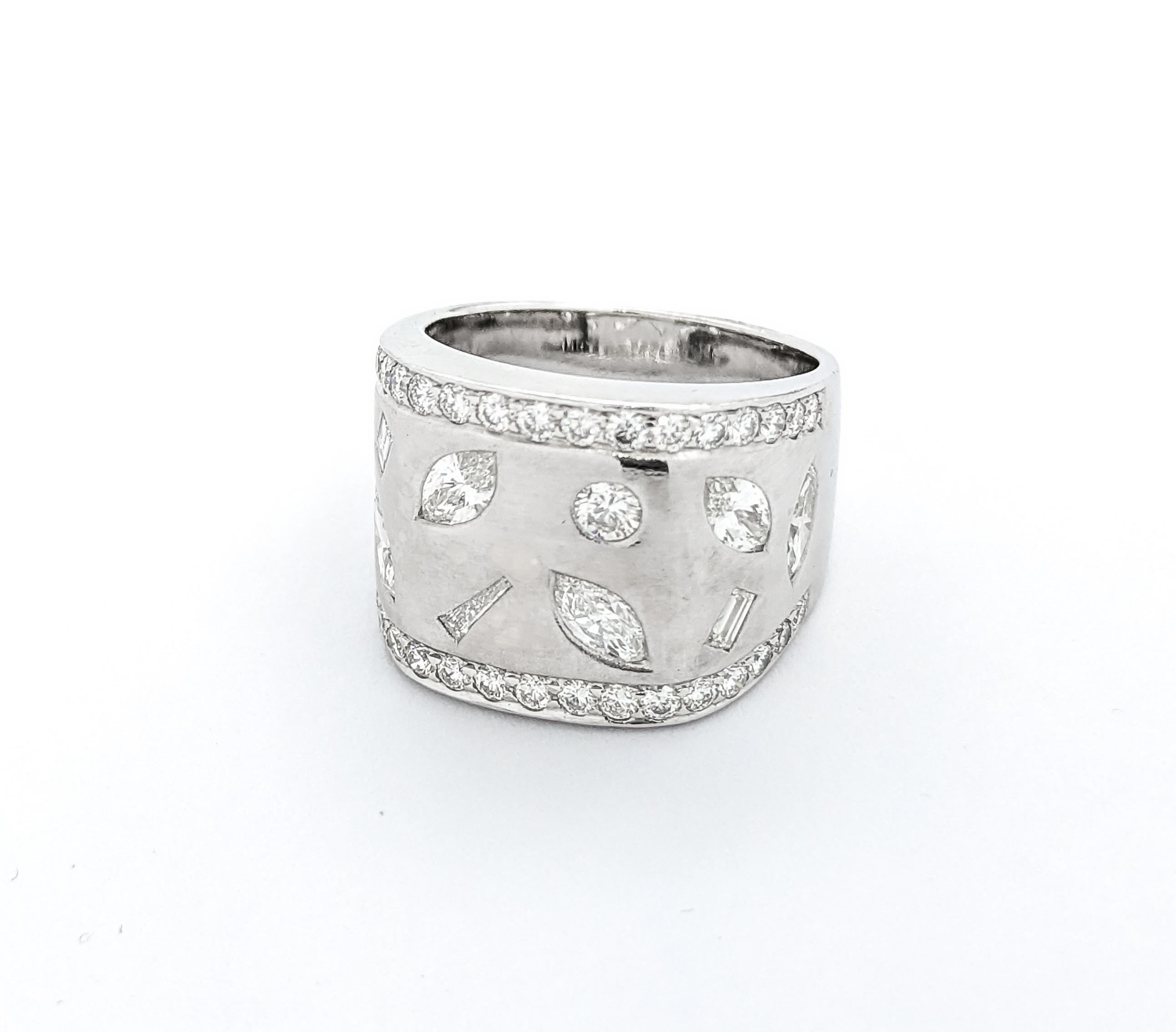 1.50ctw Diamond Ring In White Gold For Sale 1