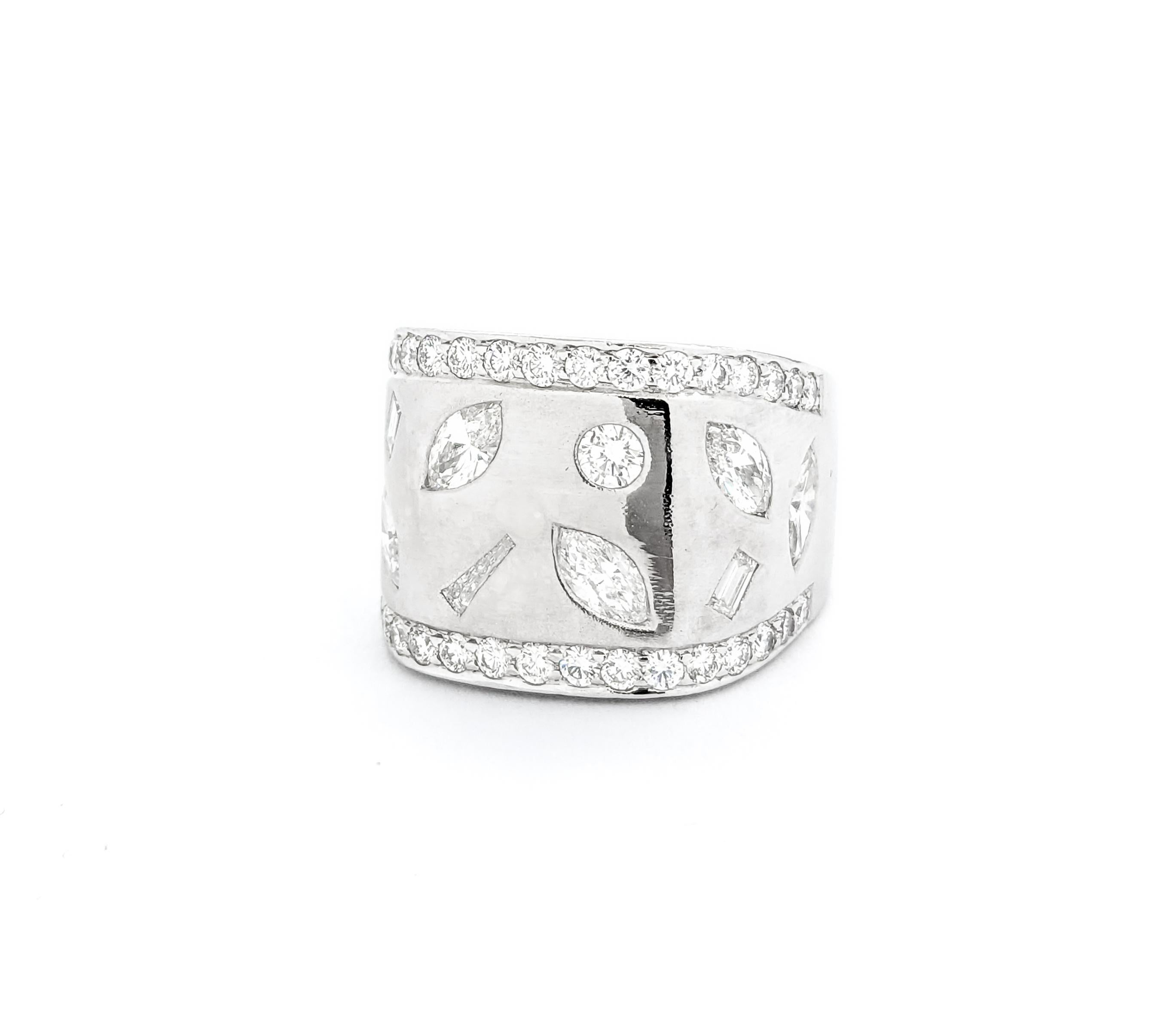 1.50ctw Diamond Ring In White Gold For Sale 2