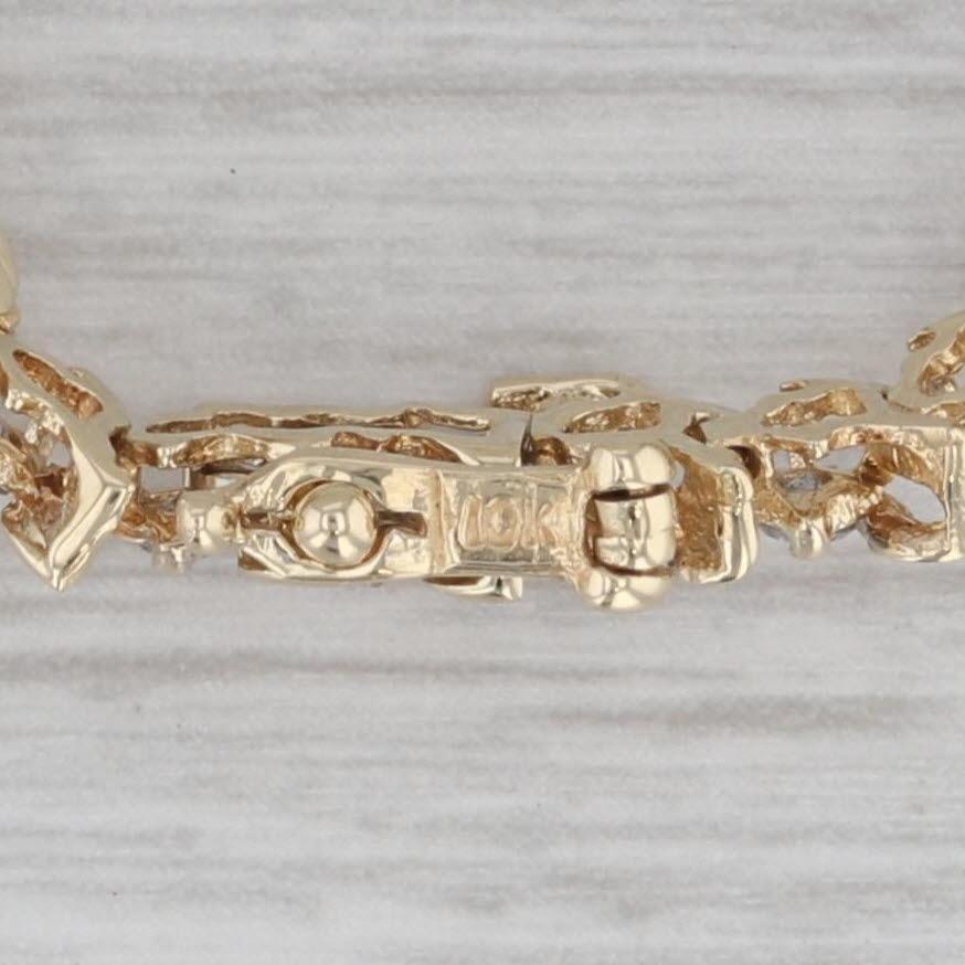 Gemstone Information:
- Natural Diamonds -
Total Carats - 1.50ctw
Cut - Round Brilliant
Color - L - M
Clarity - I2 - I3

Metal: 10k Yellow Gold
Weight: 7.7 Grams 
Stamps: 14k
Chain Style: Tennis
Closure: Snap & Latch
Inner Circumference: 7
