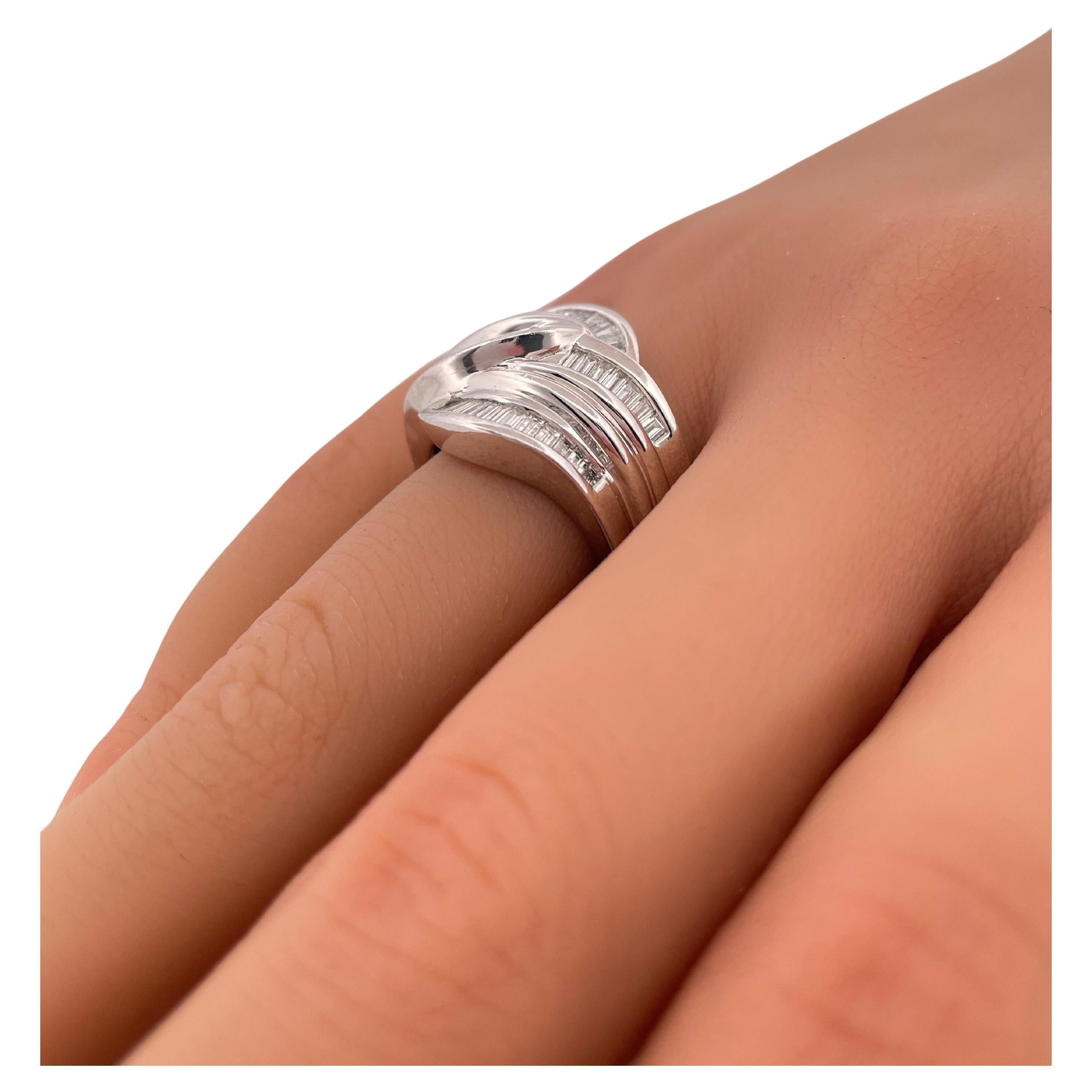1,50ctw F VS2 Diamant Ring Set in Platin im Zustand „Gut“ im Angebot in Sewickley, PA
