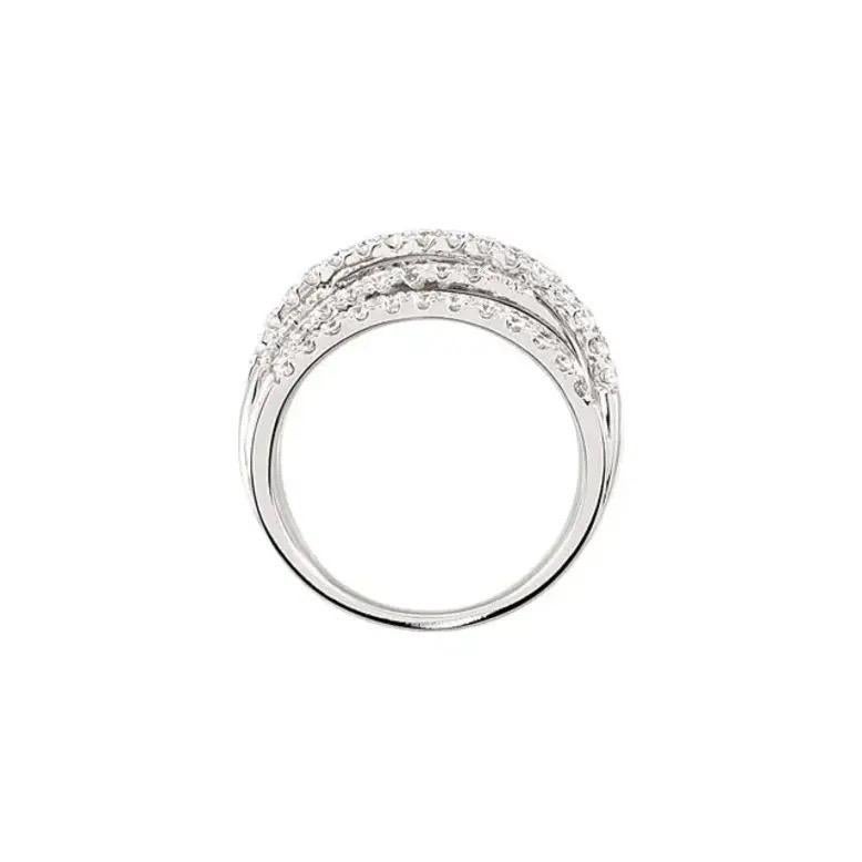 1,50 Karat natürlicher Diamant 14K Weißgold Ring (Kunsthandwerker*in) im Angebot
