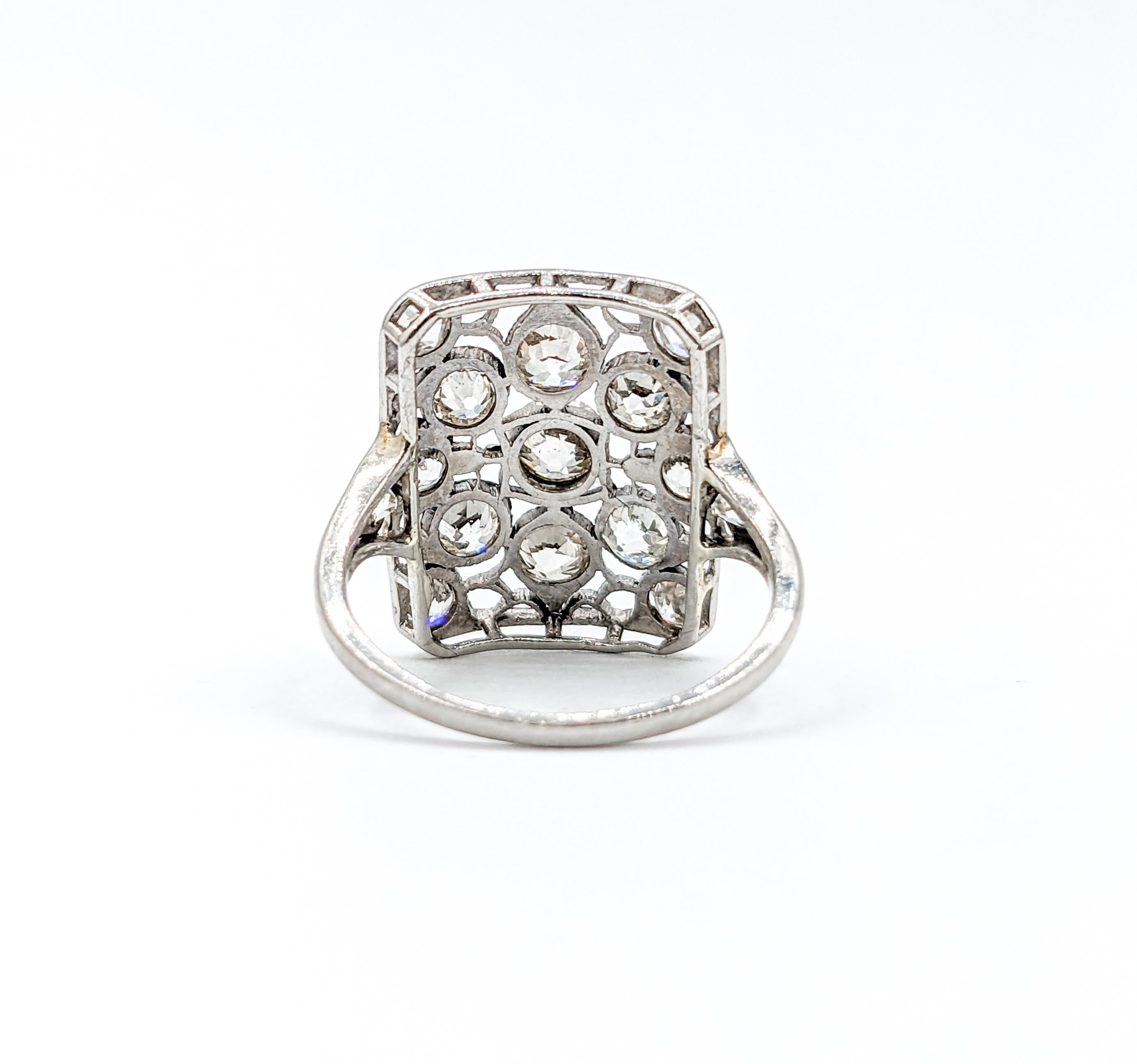 1,50 Karat Platinring mit Diamant im Altminenschliff 1