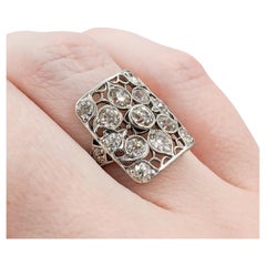 1,50 Karat Platinring mit Diamant im Altminenschliff