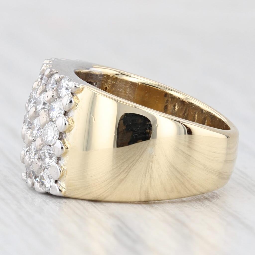 Informationen zu Edelsteinen:
- Natürliche Diamanten -
Karat gesamt - 1.50ctw
Schliff - Rundbrillant
Farbe - H - I
Reinheit - VS2 - SI2

Metall: 18k Weiß- und Gelbgold
Gewicht: 12 Gramm 
Briefmarken: 750
Stirnseite Höhe: 12.1 mm 
Höhe über dem
