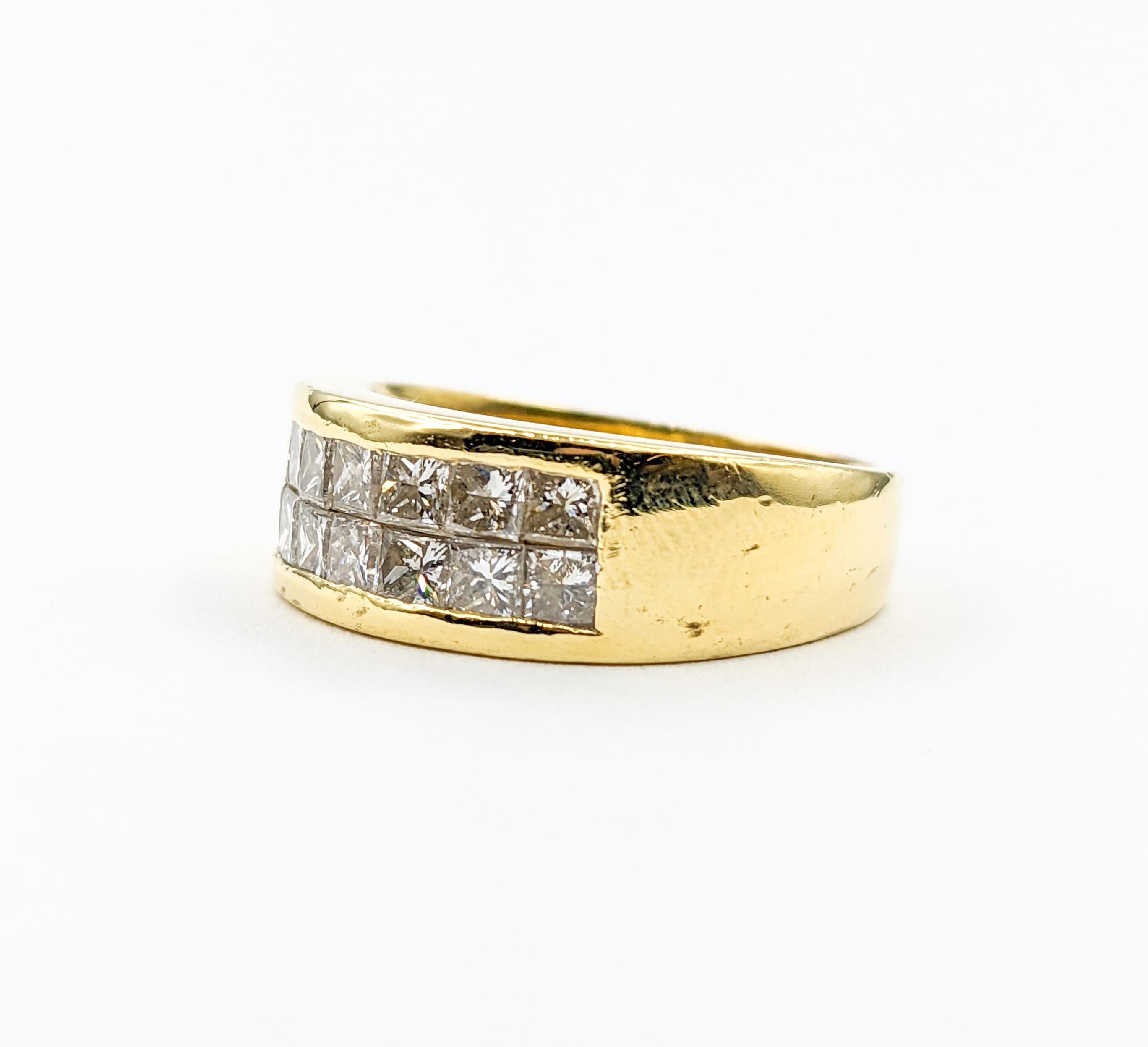 1.50ctw Princess-cut Diamond Ring In 18k Yellow Gold For Sale 4