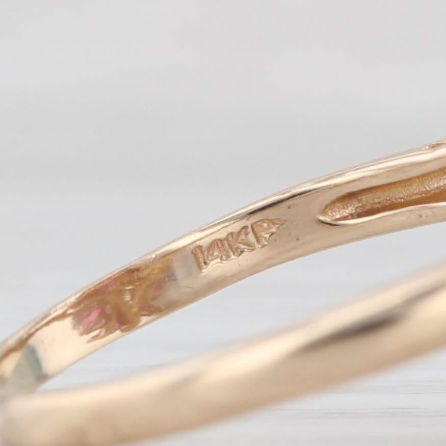 1.50ctw Ruby Diamond Cluster Cocktail Ring 14k Yellow Gold Size 7.75 Bypass in vendita 4