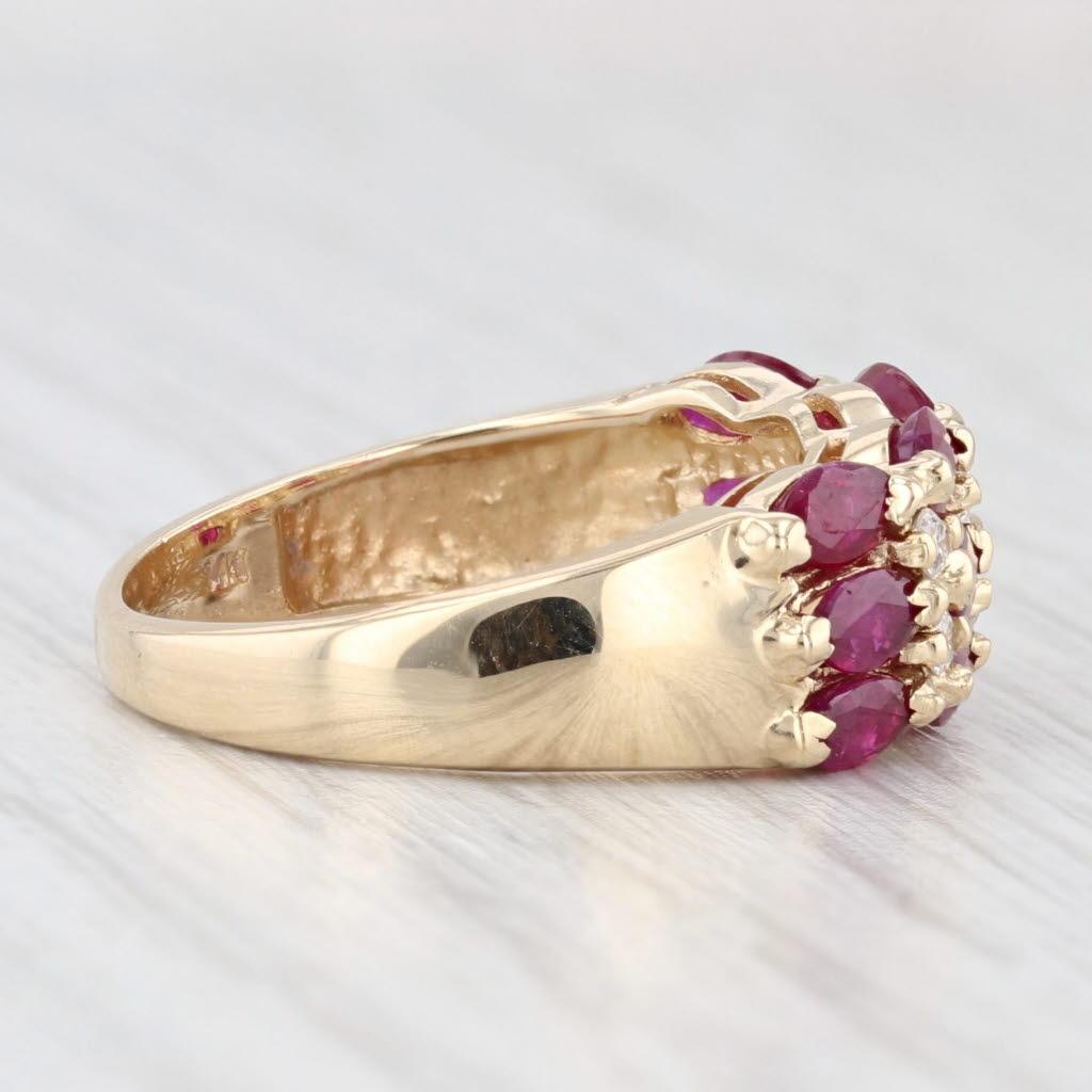 1.50ctw Rubin Diamant Ring 14k Gelbgold Größe 6.25 im Zustand „Gut“ im Angebot in McLeansville, NC