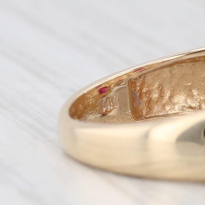 1.50ctw Rubin Diamant Ring 14k Gelbgold Größe 6.25 im Angebot 1