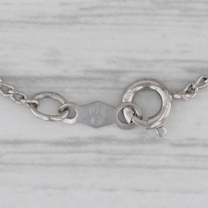 1.50ctw Tanzanita Diamante Flor Colgante Collar 14k Oro Blanco 18