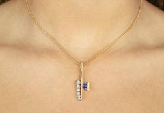 1.50tcw Oval Tanzanite & Diamond Pendant 14k Yellow Gold Tanzanite Necklace