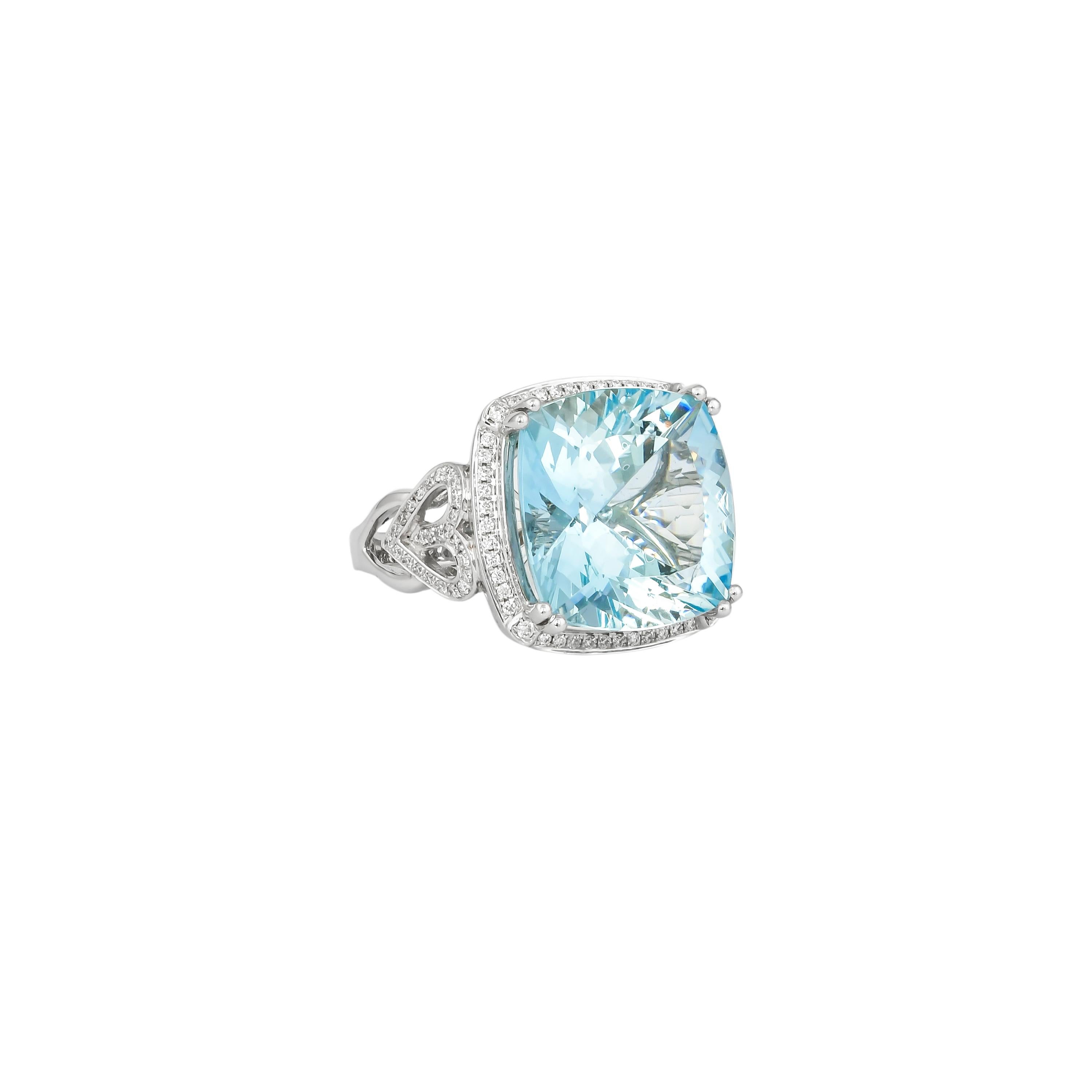 This collection features an array of aquamarines with an icy blue hue that is as cool as it gets! Accented with diamonds these rings are made in white gold and present a classic yet elegant look. 

Classic aquamarine ring in 14K white gold with