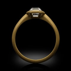 1.51 Carat Asscher Statement Brilliant White   Gold Refined Light Diamond Ring