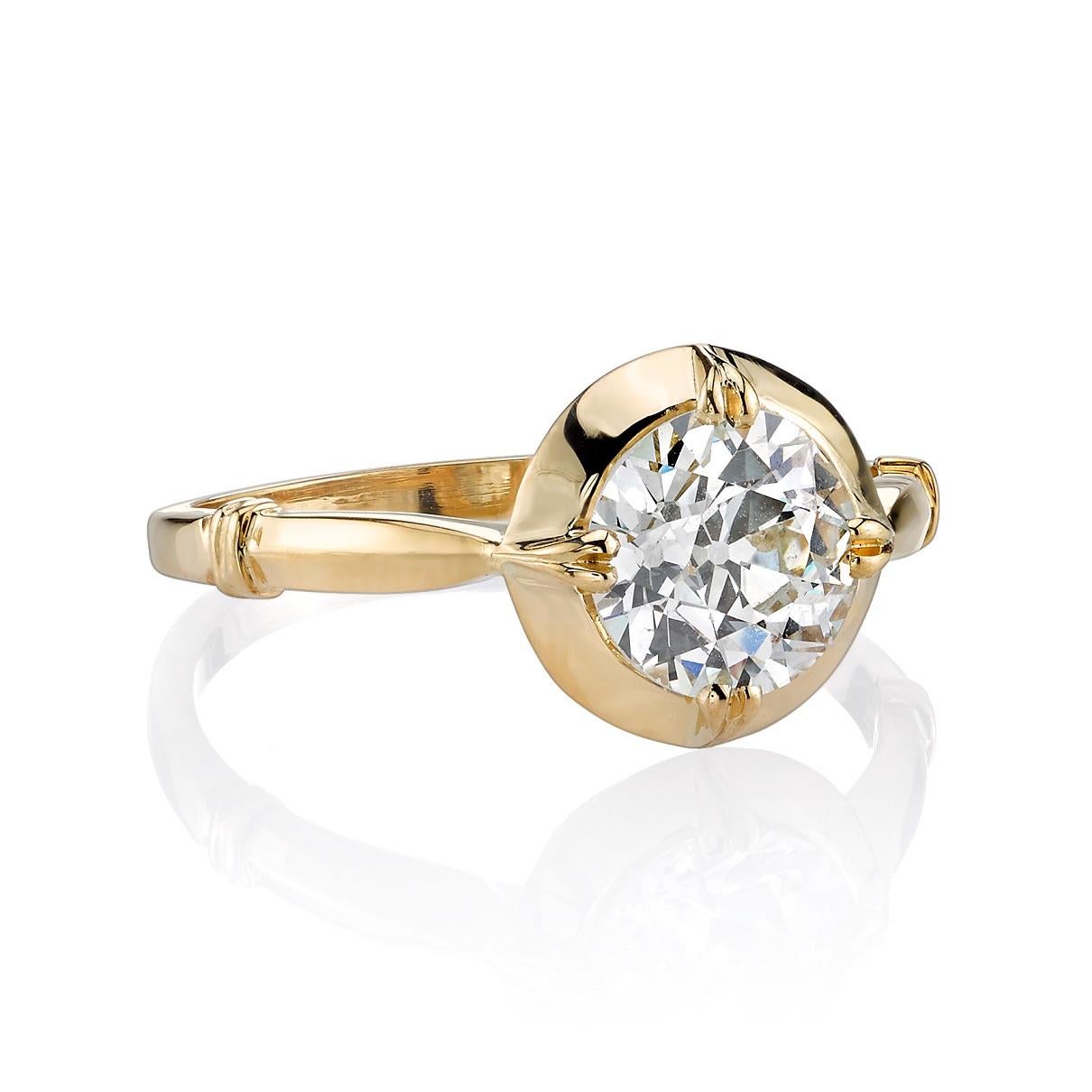 1.31ct J/VS2 EGL certified old European cut diamond prong set in a handcrafted 18k yellow gold mounting. 

Ring is currently a size 6 and can be sized to fit.

Our jewelry is made locally in Los Angeles and most pieces are made to order. For these