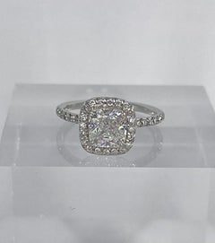 J. Birnbach 1.51 carat Cushion Cut Diamond Halo Engagement Ring in Platinum