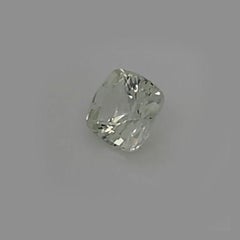 1.51 Carat Cushion Shape White Sapphire GIA Certified Unheated