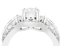 Vintage 1.51 Carat Diamond and White Gold Cocktail Ring