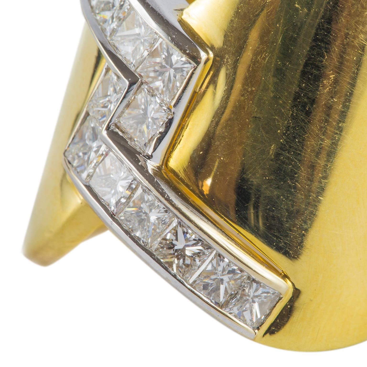 1.51 Carat Diamond Gold Band Ring For Sale 2
