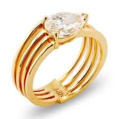 1.51 Carat Pear Diamond Ring