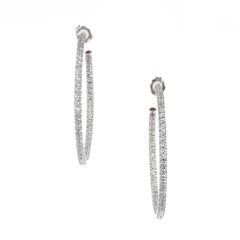 Roberto Coin 1,51 Karat Diamant Rubin 18 Karat Weißgold Creolen