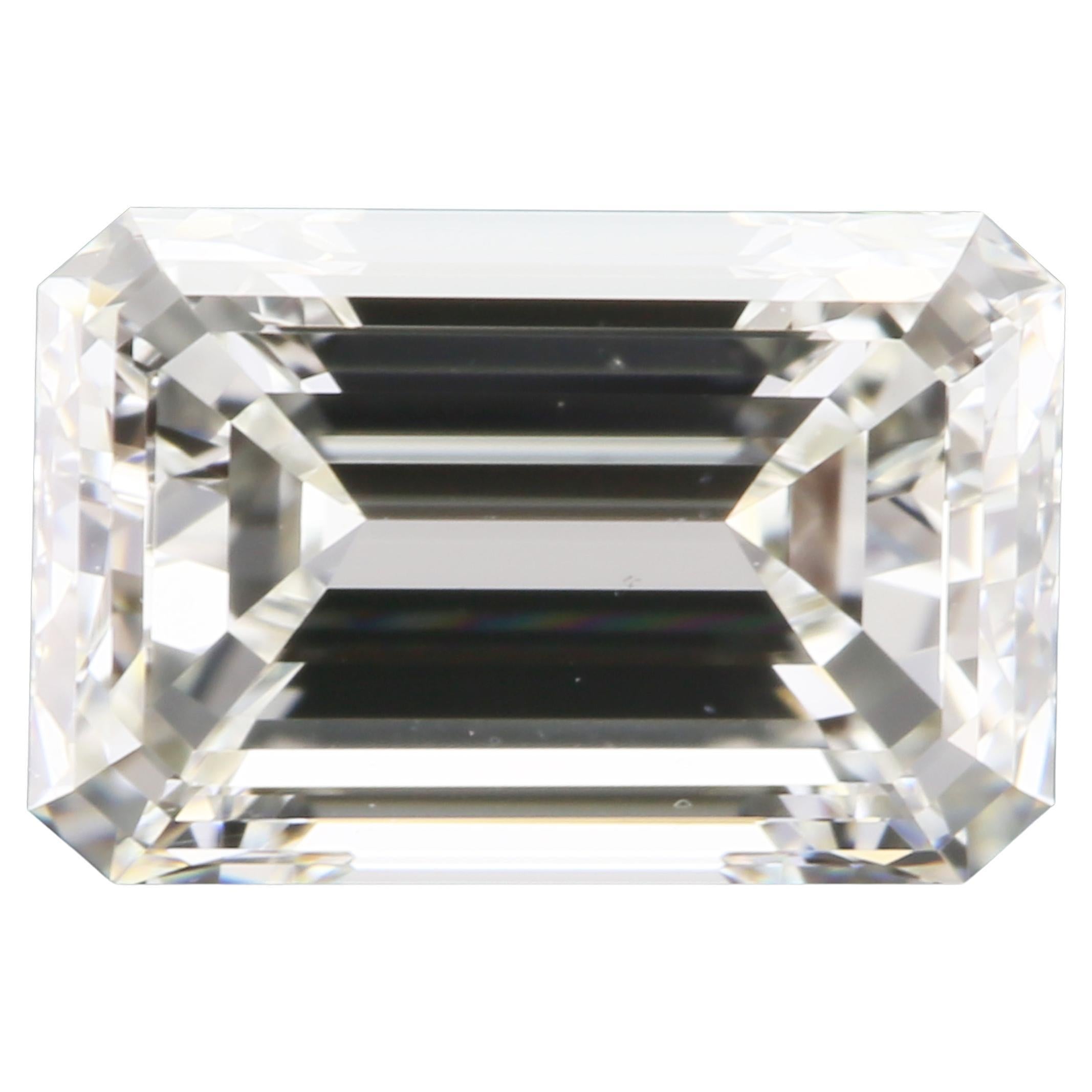 Diamante talla esmeralda de 1,51 quilates - Color H, Claridad VS2 - Certificado GIA