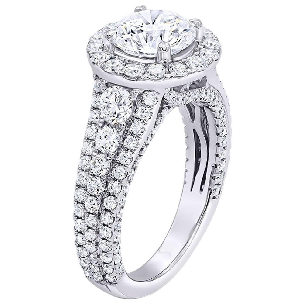 1.51 Carat GIA Certified Diamond Engagement Ring For Sale