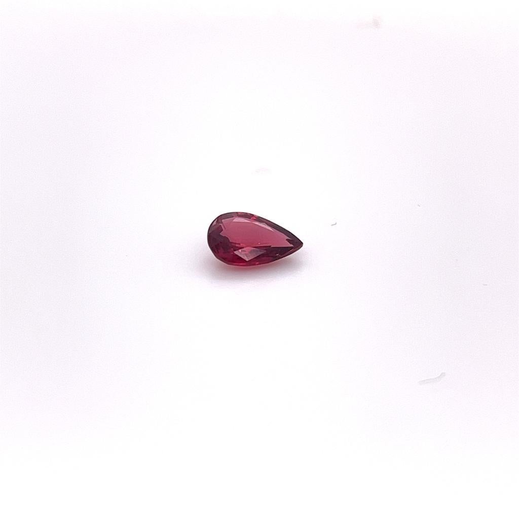 Pear Cut 1.51 Carat GIA Certified No Heat Pear Shape Ruby For Sale