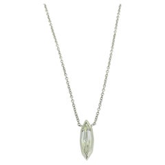 1.51 Carat Marquise Cut Diamond Solitaire Necklace