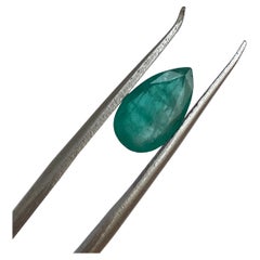 1.51 Carat Natural Loose Emerald Stone Pear Mixed Cut Gemstone