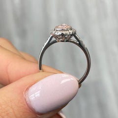 1.51 Carat Pear Diamond Ring Fancy colour (pink)  14K Gold A Crown-Worthy Legacy