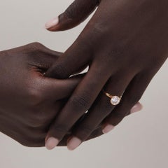 1.51 Carat Round Brilliant Statement Brilliant White SI 14K Gold Refined Light