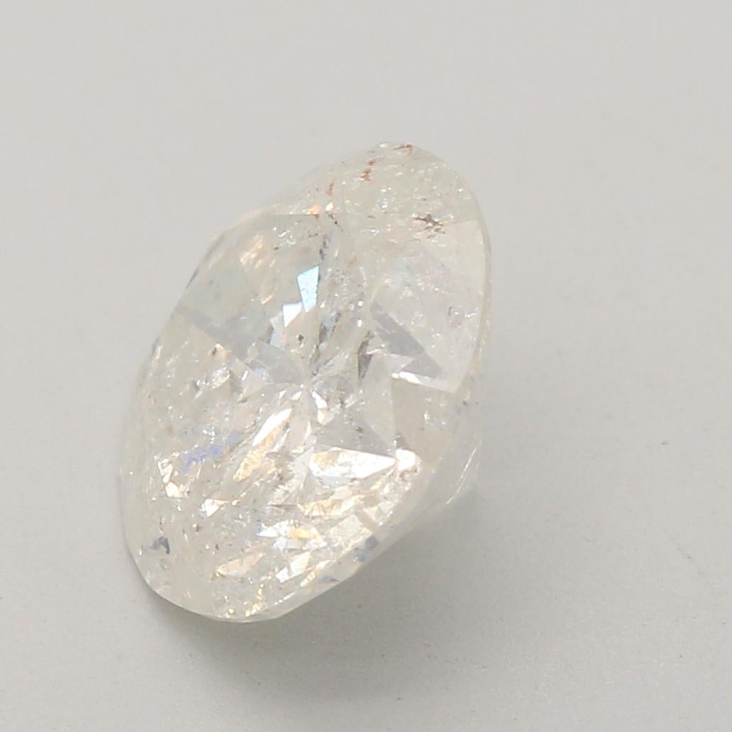 1,51 Karat runder geformter Diamant I1 Reinheit (Rundschliff) im Angebot
