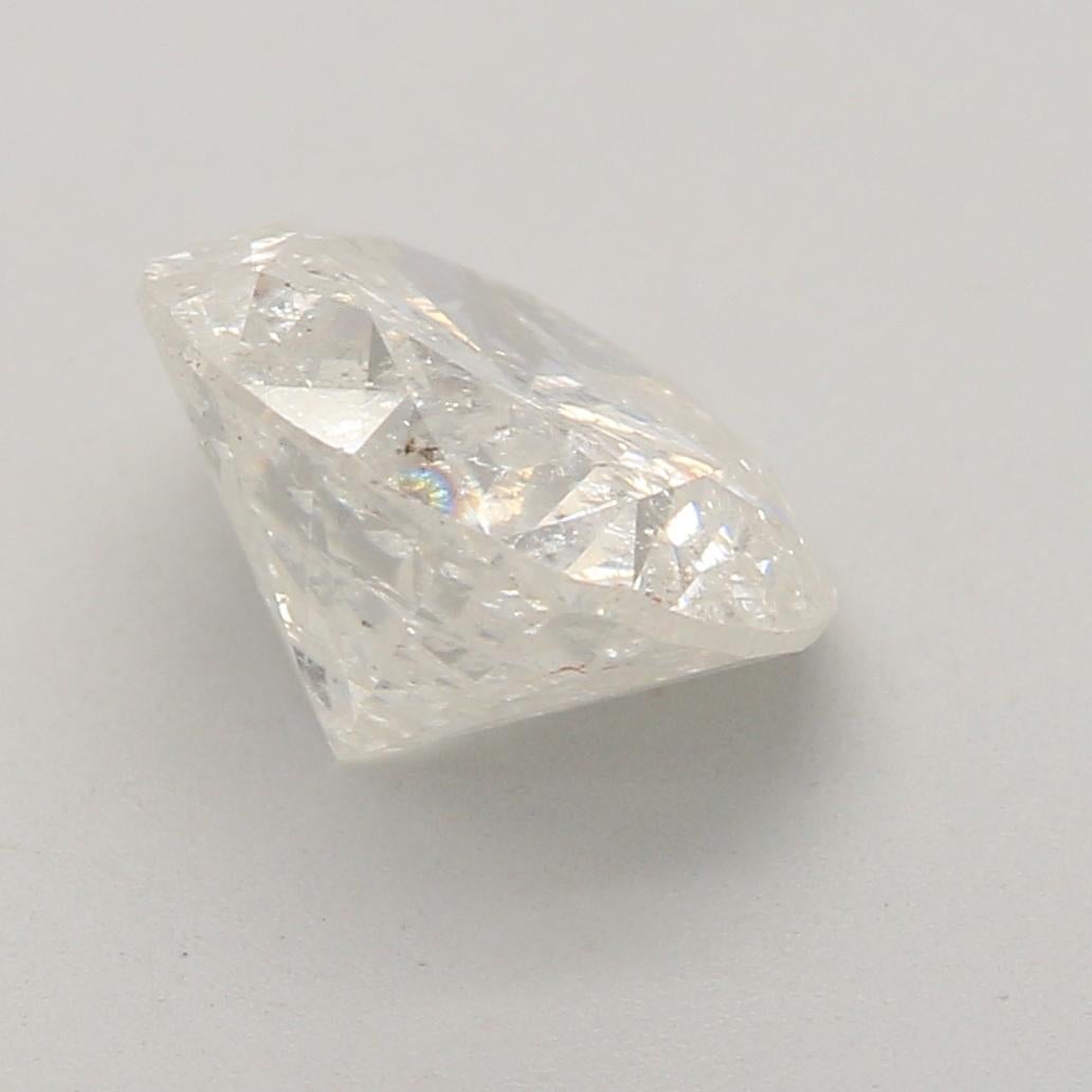 Women's or Men's 1.51 Carat Round shaped diamond I1 Clarity For Sale