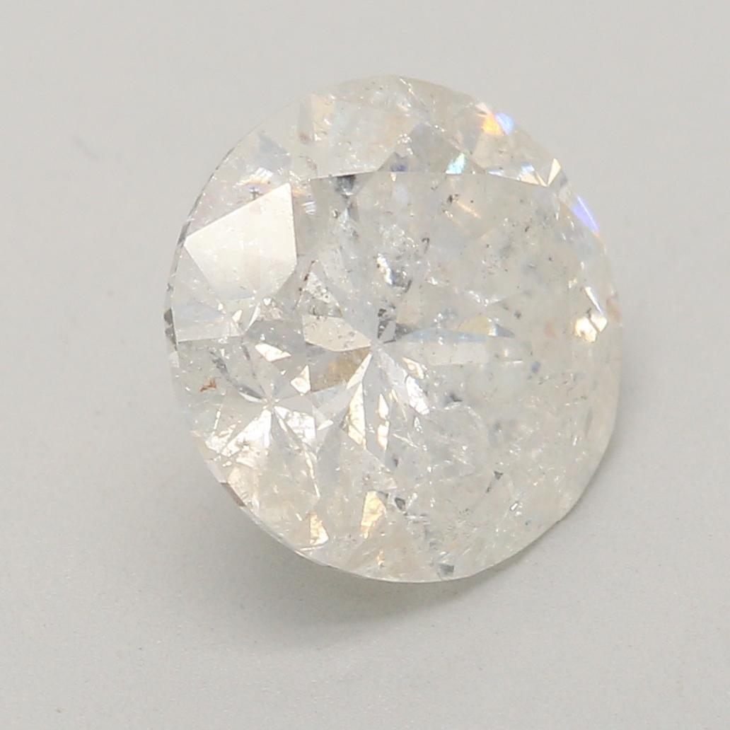 1.51 Carat Round shaped diamond I1 Clarity For Sale 2