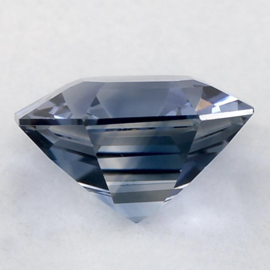 Women's or Men's 1.51 Ct Blue Sapphire Octagon Cut Loose Gemstone For Sale