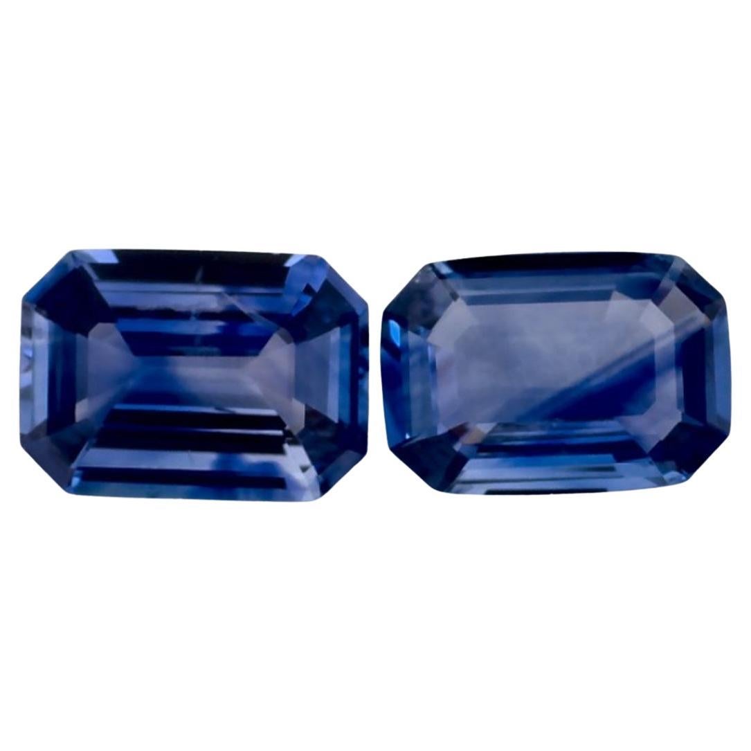 1.51 Ct Blue Sapphire Octagon Loose Gemstone For Sale
