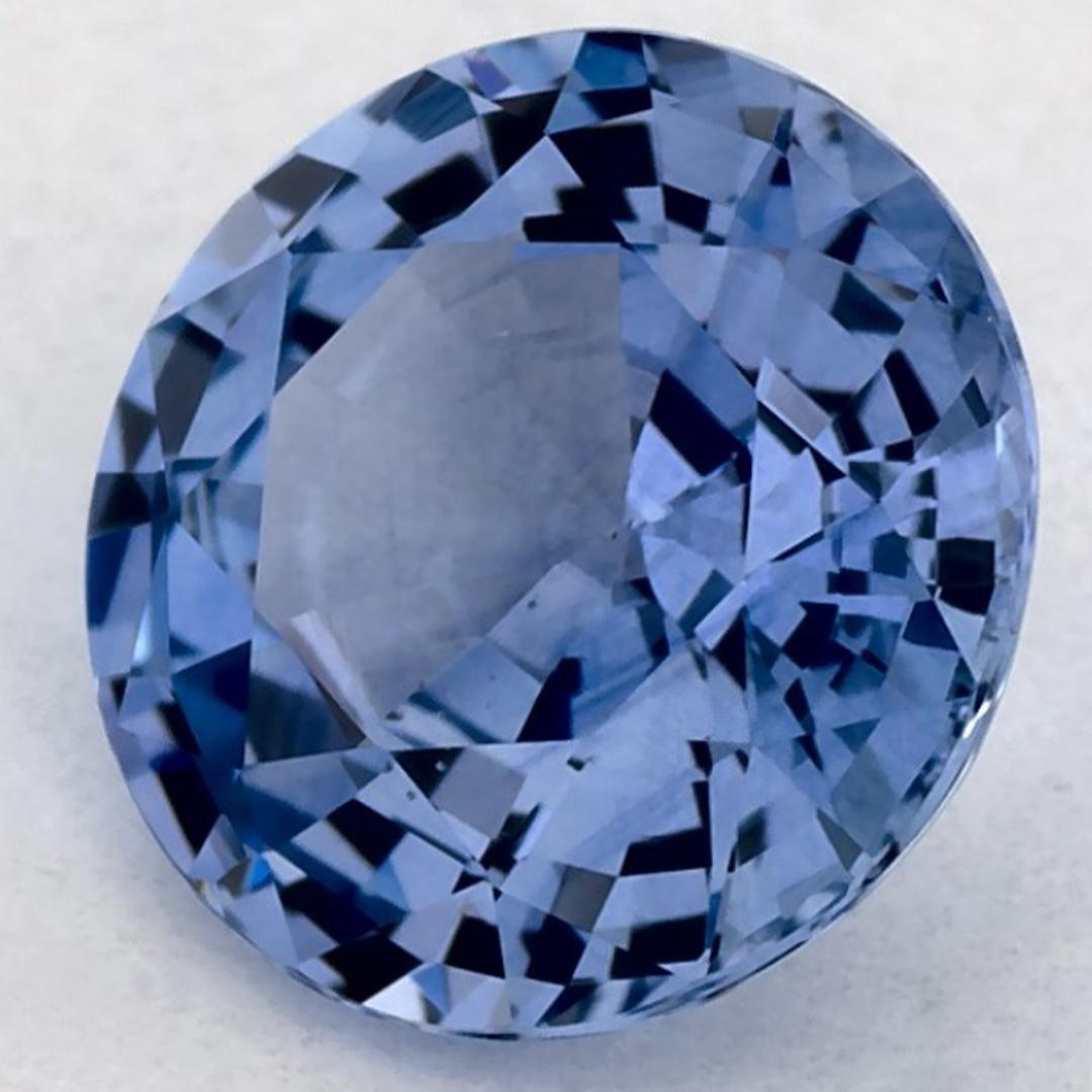1.51 Karat Blauer runder Saphir, loser Edelstein (Rundschliff) im Angebot