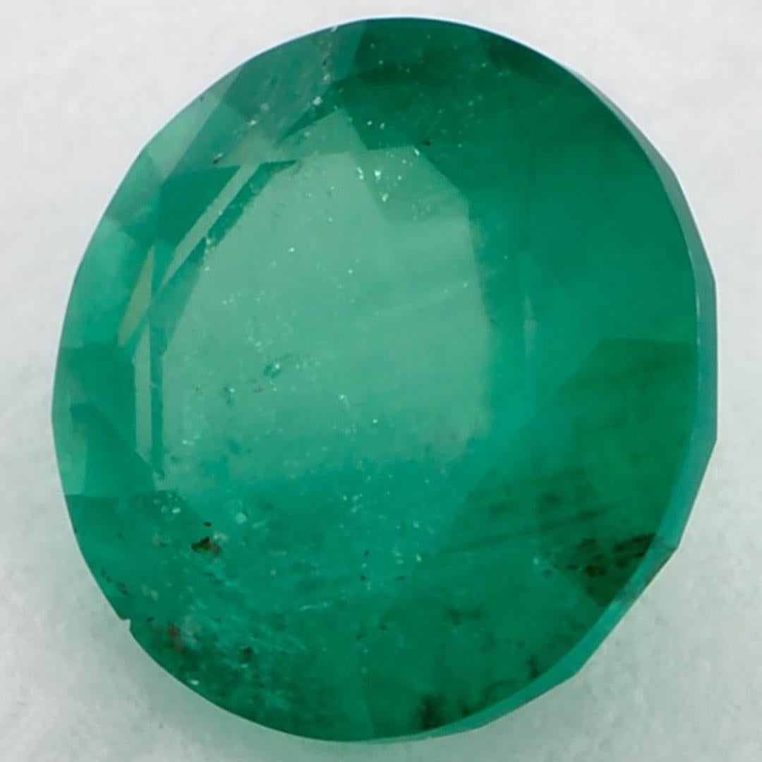1.51 Ct Smaragd Runde Lose Edelstein (Rundschliff) im Angebot