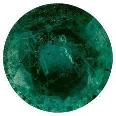 1.51 Carat Natural Emerald Round Loose Gemstone