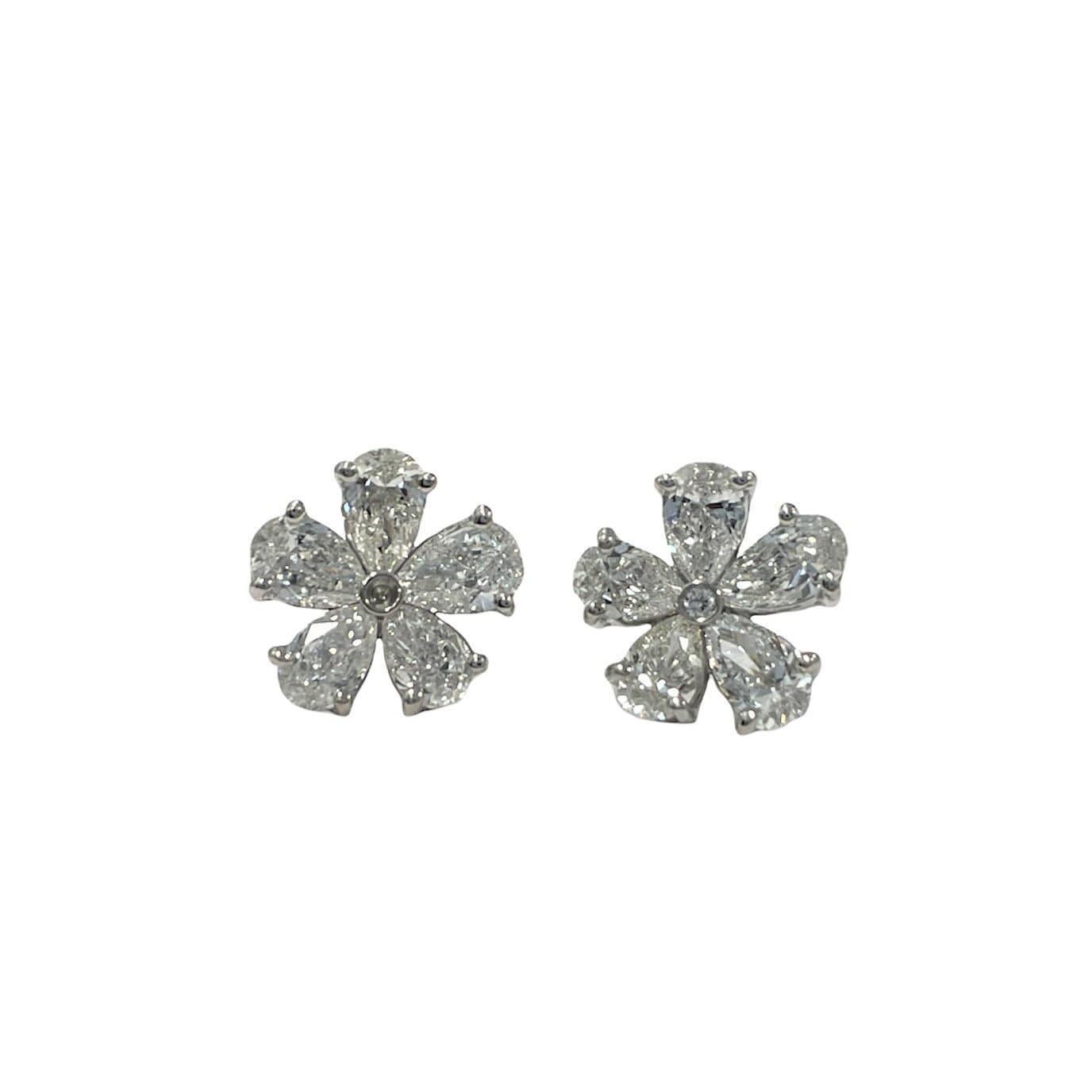 1.51 ct Pear Shape Diamond Earrings In New Condition For Sale In Chicago, IL