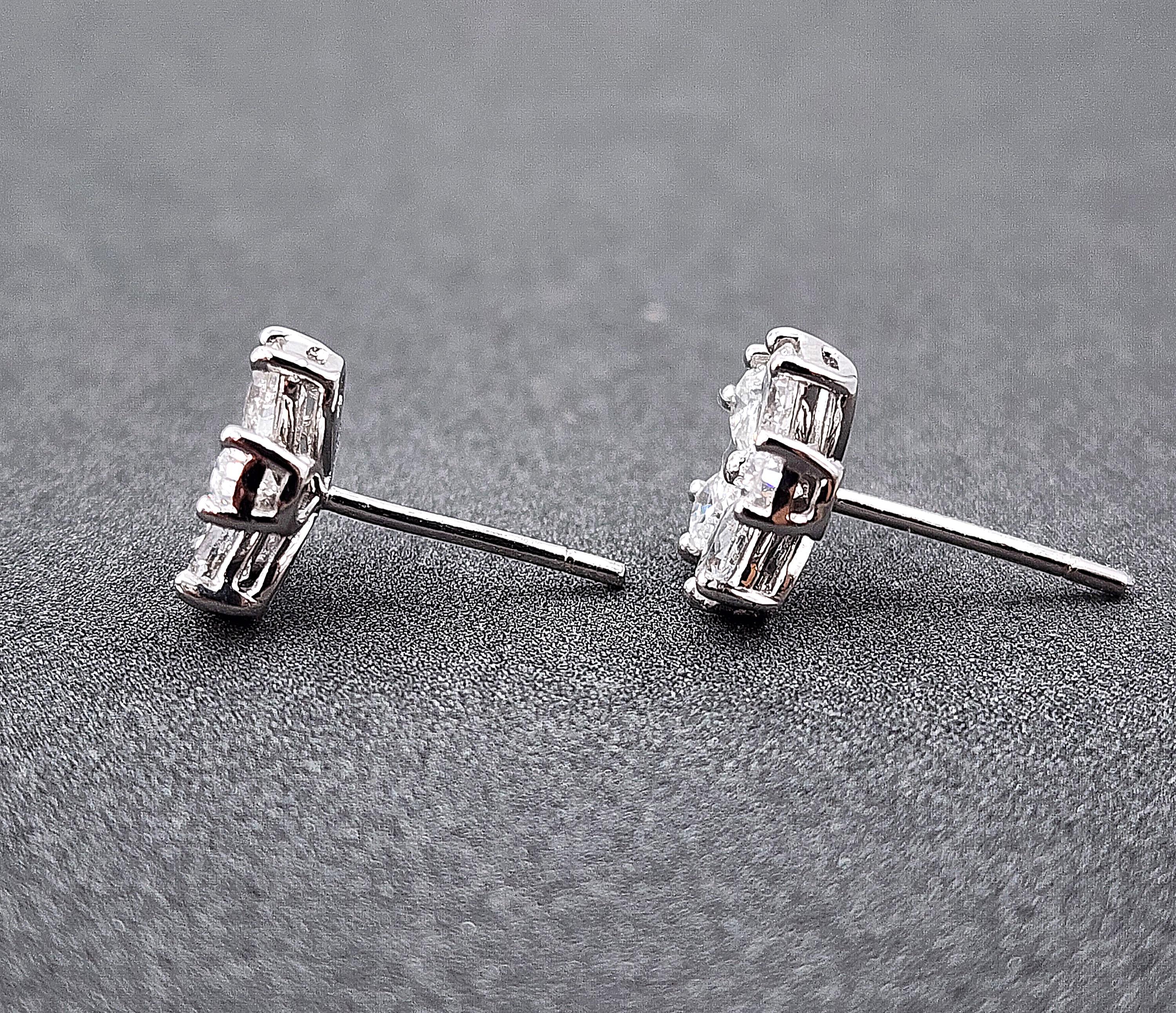 1,51 ct Diamant-Ohrringe in Birnenform für Damen oder Herren im Angebot