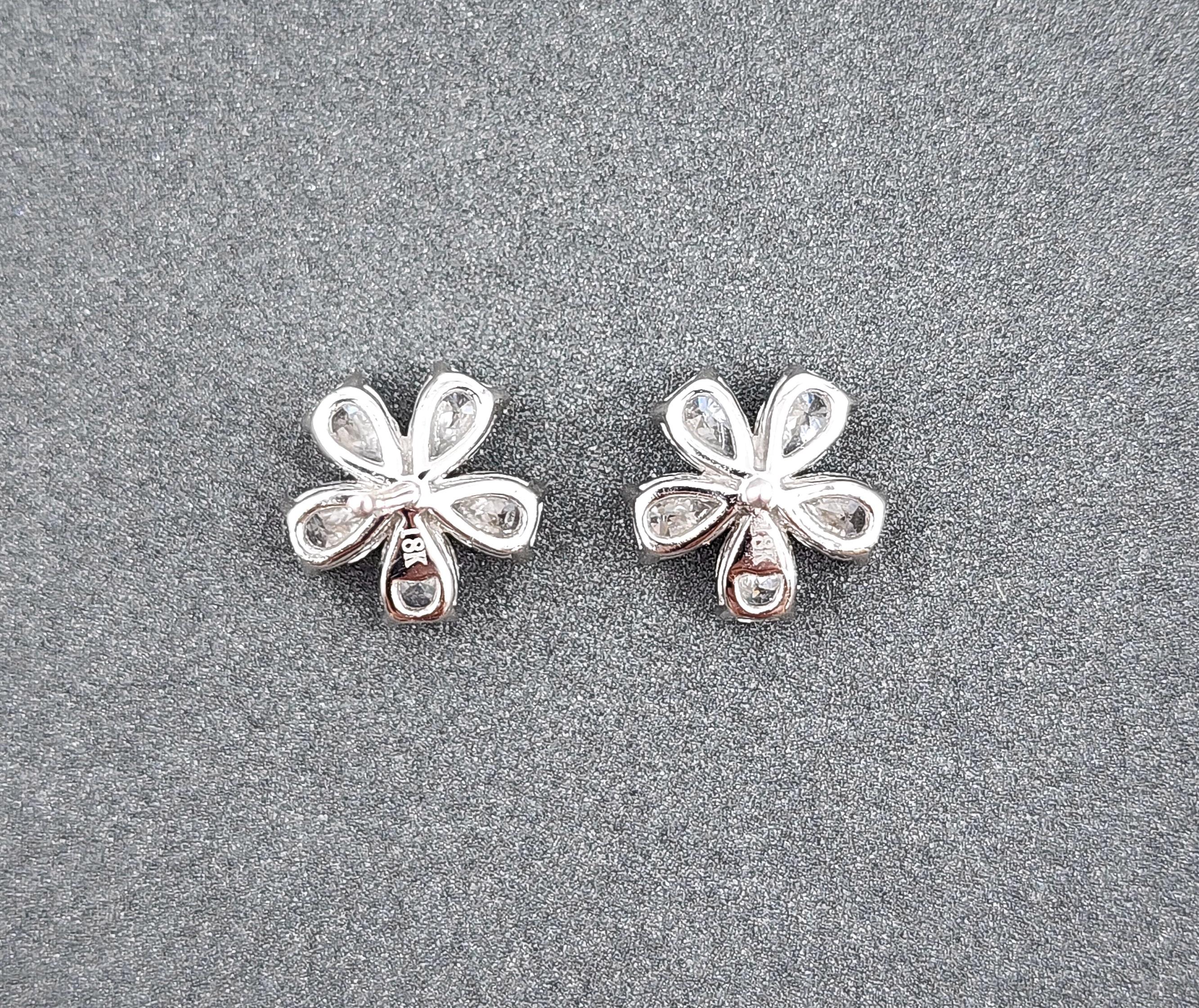 1,51 ct Diamant-Ohrringe in Birnenform im Angebot 3