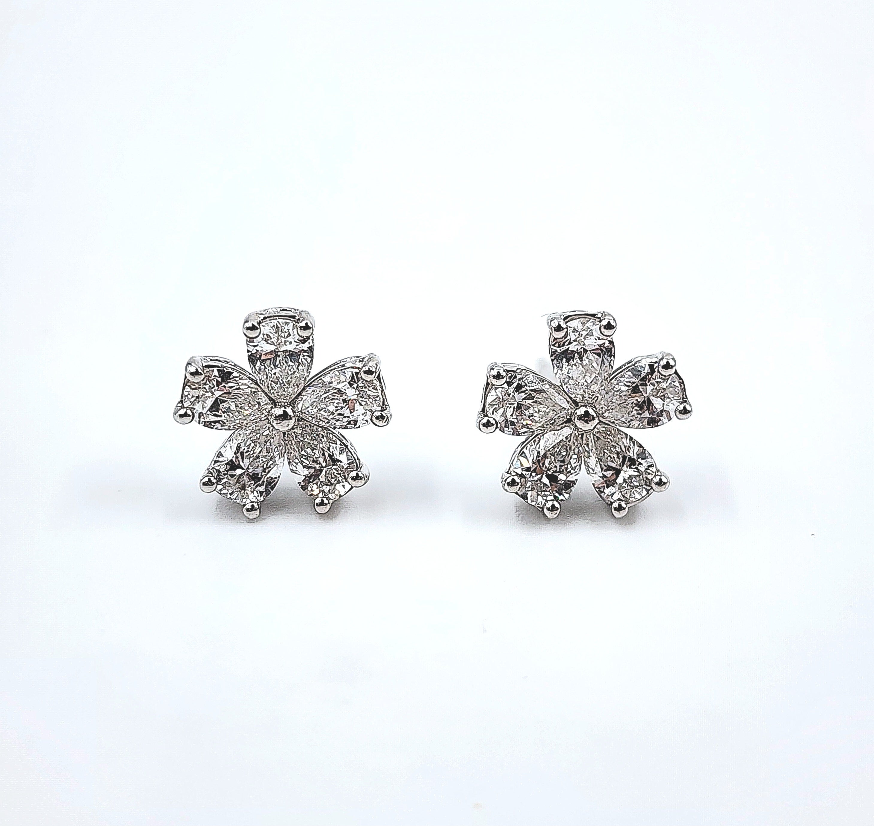 1,51 ct Diamant-Ohrringe in Birnenform im Angebot