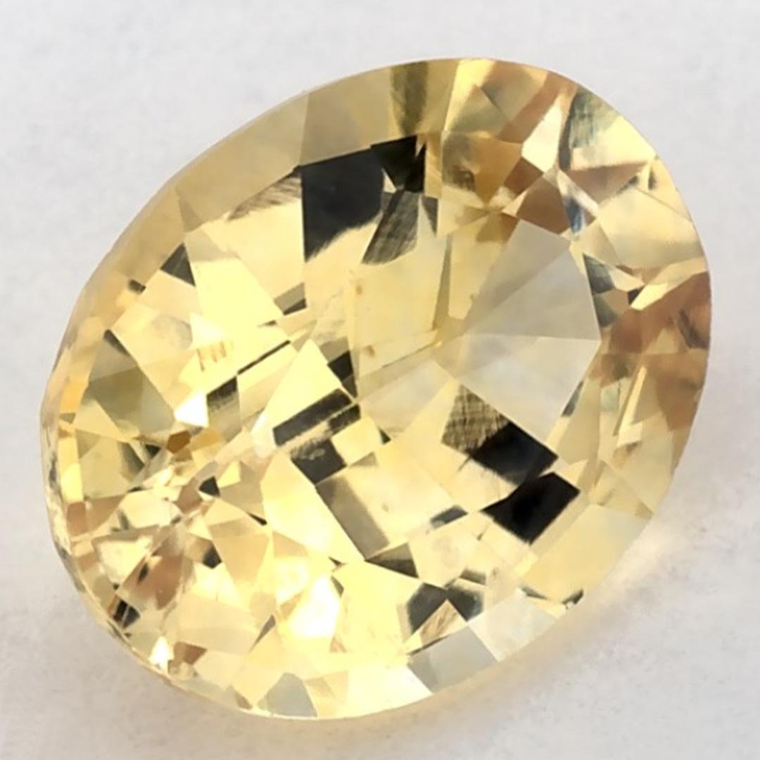 This natural Yellow sapphire offers elegance and sophistication. With its rich color saturation and precise cutting, it is the perfect centerpiece for an engagement ring or luxury jewelry design.

This sapphire originates from Sri Lanka (Ceylon),