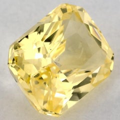 1.51 Ct Yellow Sapphire Radiant Loose Gemstone