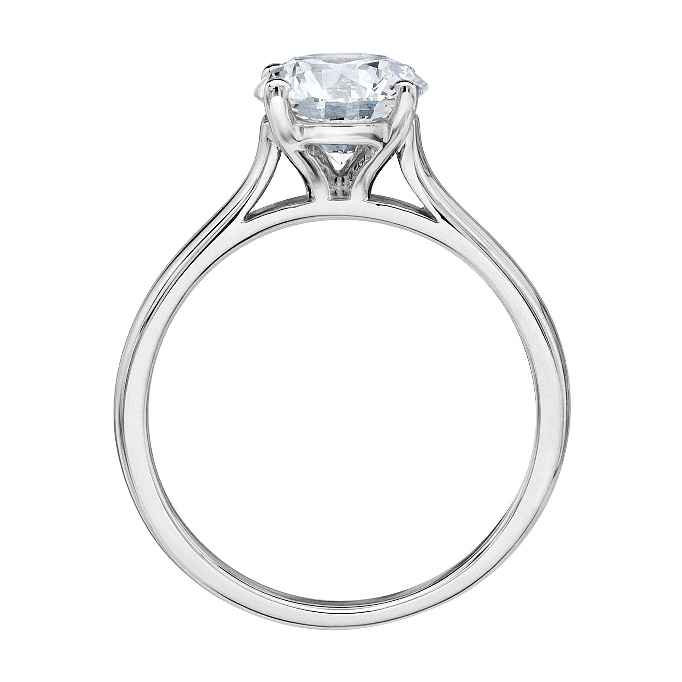 For Sale:  1.51 G Color SI1 Clarity Solitaire Platinum Diamond Ring GIA Certified EX EX EX 2