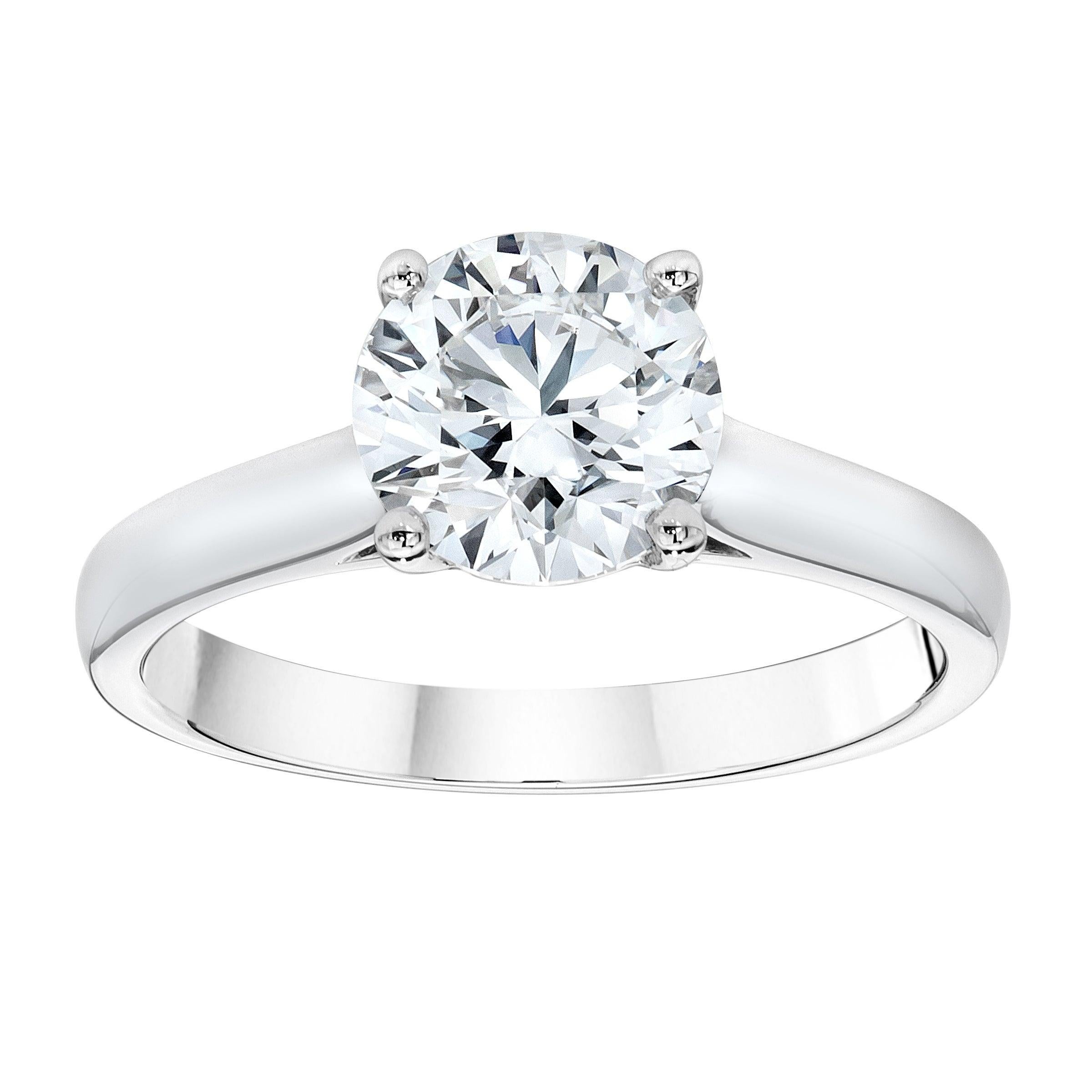 For Sale:  1.51 G Color SI1 Clarity Solitaire Platinum Diamond Ring GIA Certified EX EX EX 3