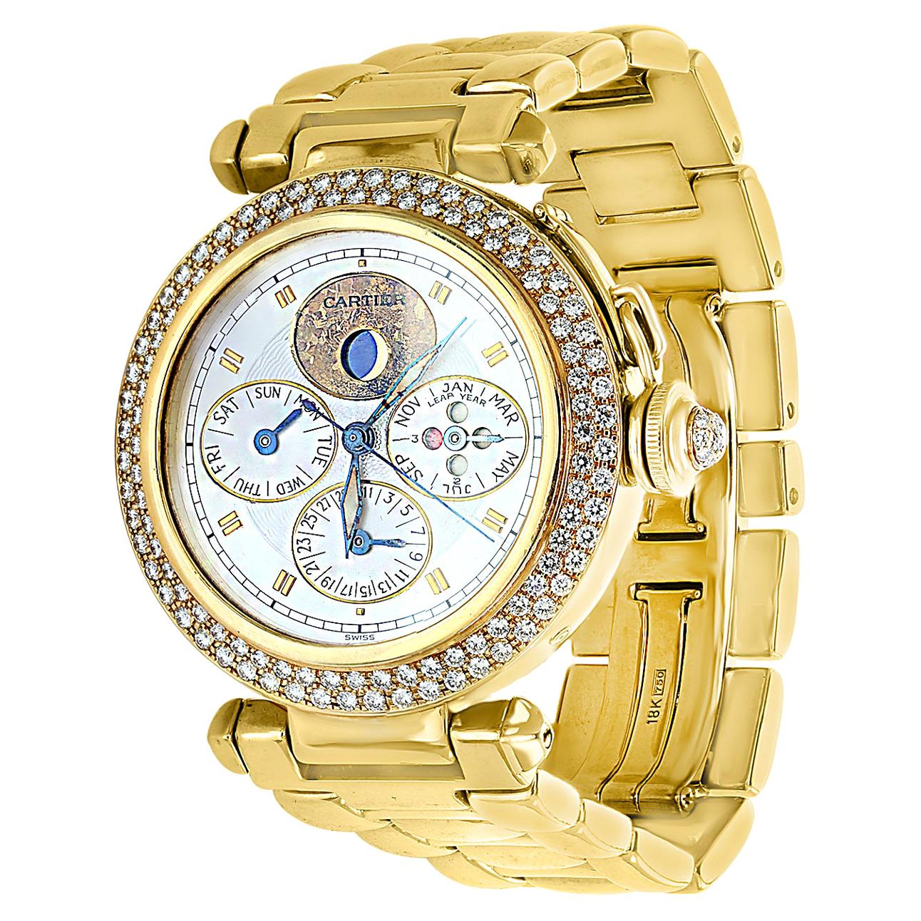 cartier pasha gold diamond