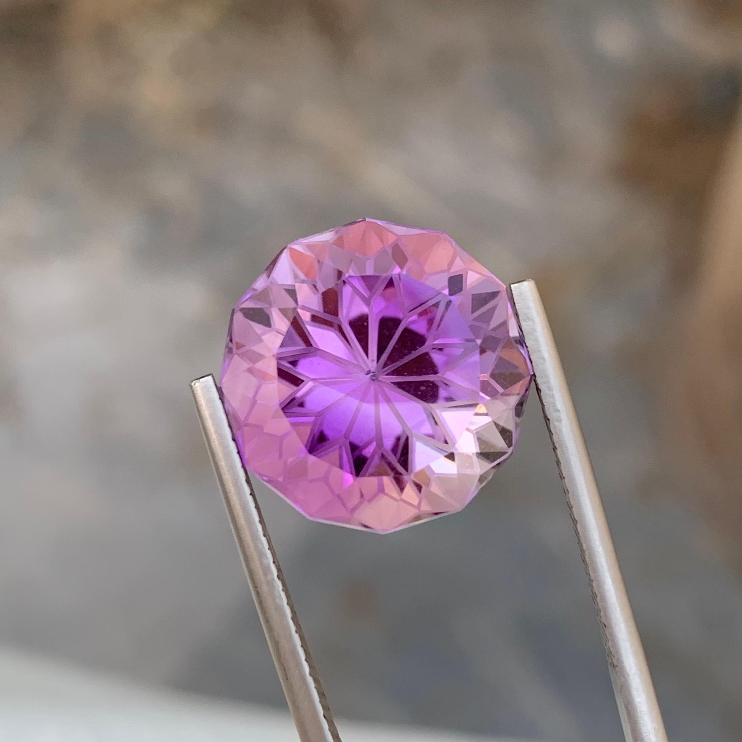 15,10 Karat Natürliche Lose Amethyst Runde Form Edelstein für Halskette Schmuck im Angebot 1