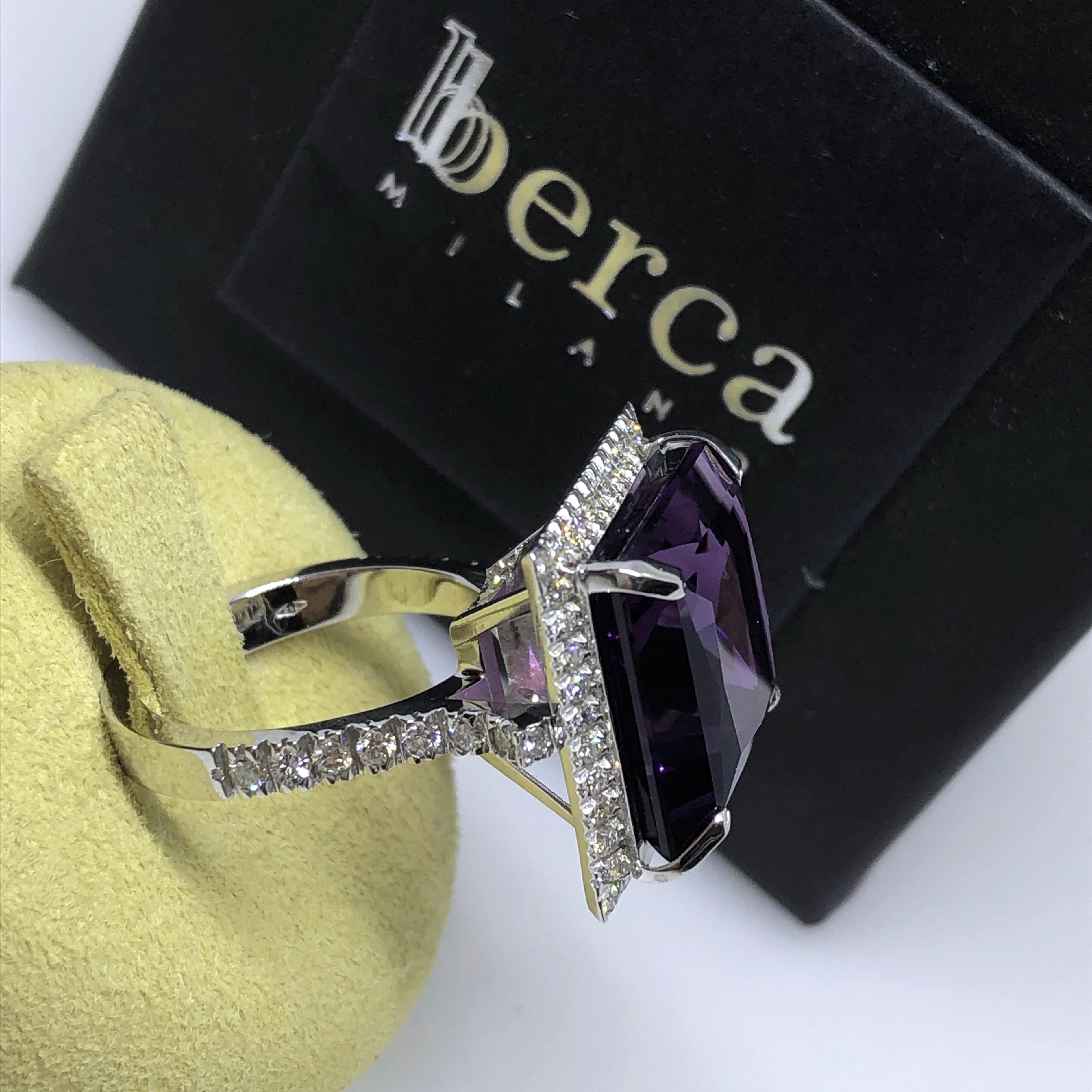 princess cut purple diamond ring