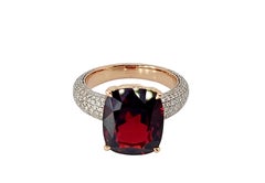 15.14 Ct Burma No Heat Sapphire Platinum Ring & 9.89 Ct Spinel Burma NH 18k